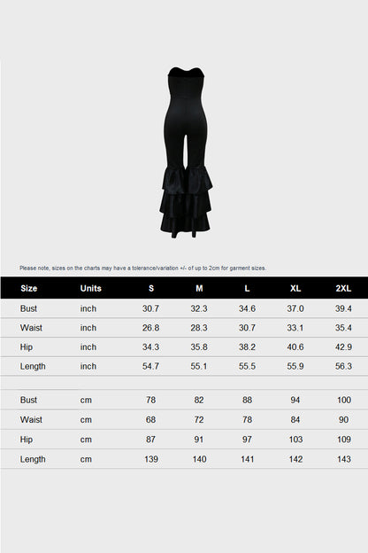 Ruffle Strapless Jumpsuit