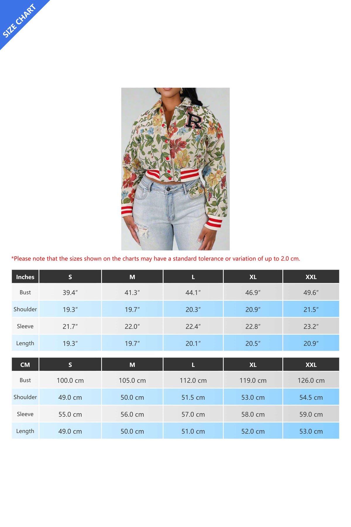 Cropped Tapestry Varsity Jacket