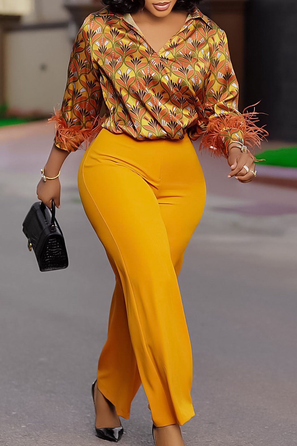 Printed Shirt & Pants Set