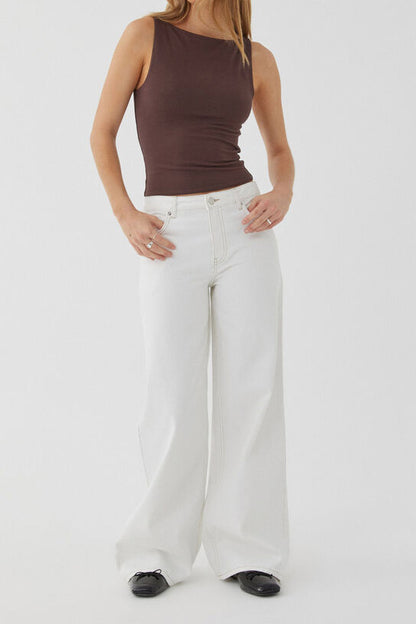 Vintage High Waist Loose Straight Wide Jeans