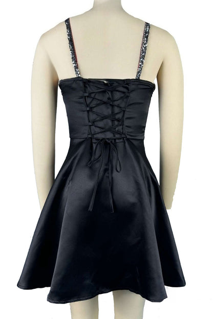 Elegant Sequin Strapless Mini Dress