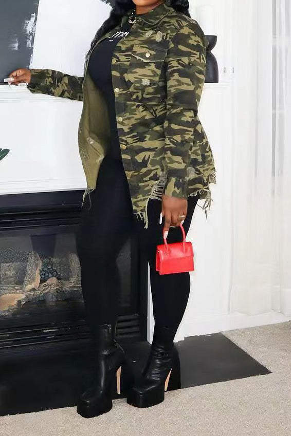 Camo Print Jacket