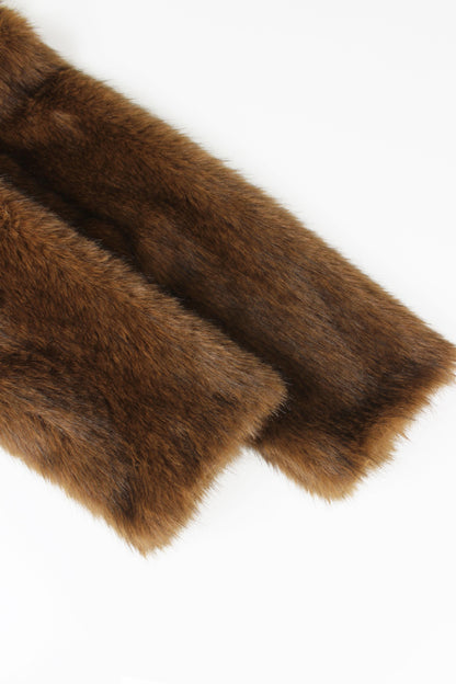 Faux Fur Trim Faux Leather Jacket