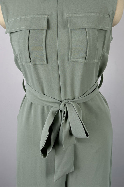 Collared Wide Leg Jumpsuit