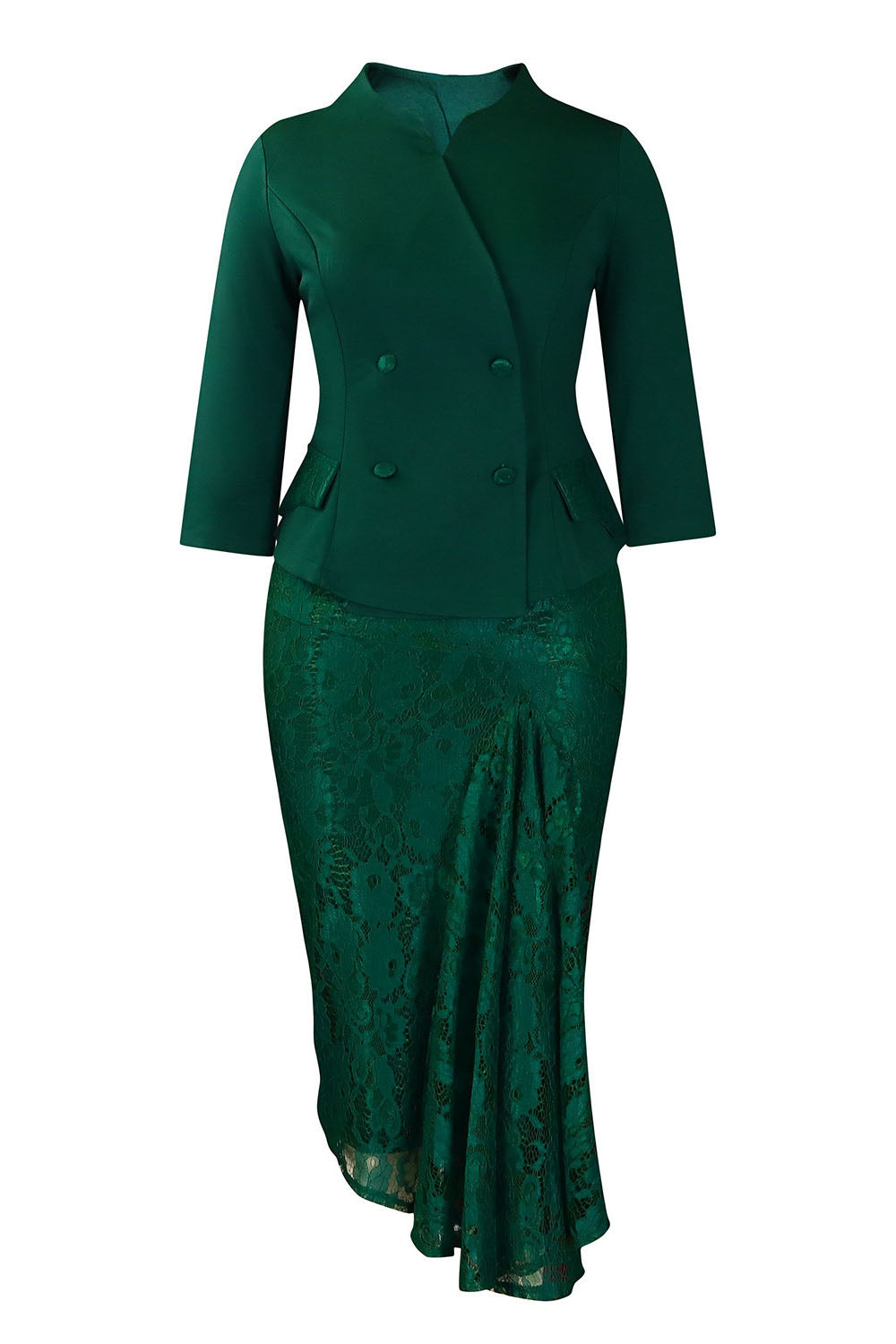 Vintage Lace Print Dress Pencil Cocktail Dress