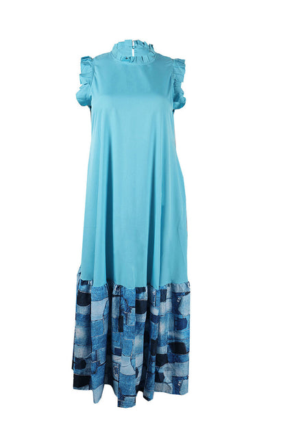 Maxi Dress With Ruffle Sleeve