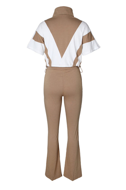 Elastic Waist Colorblock Sport 2-Piece Set