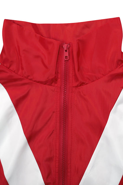 Color-Block Windbreaker & Wide-Leg Set