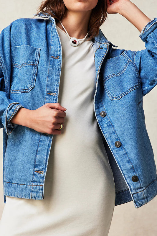 Oversized Boyfriend Fit Denim Jacket