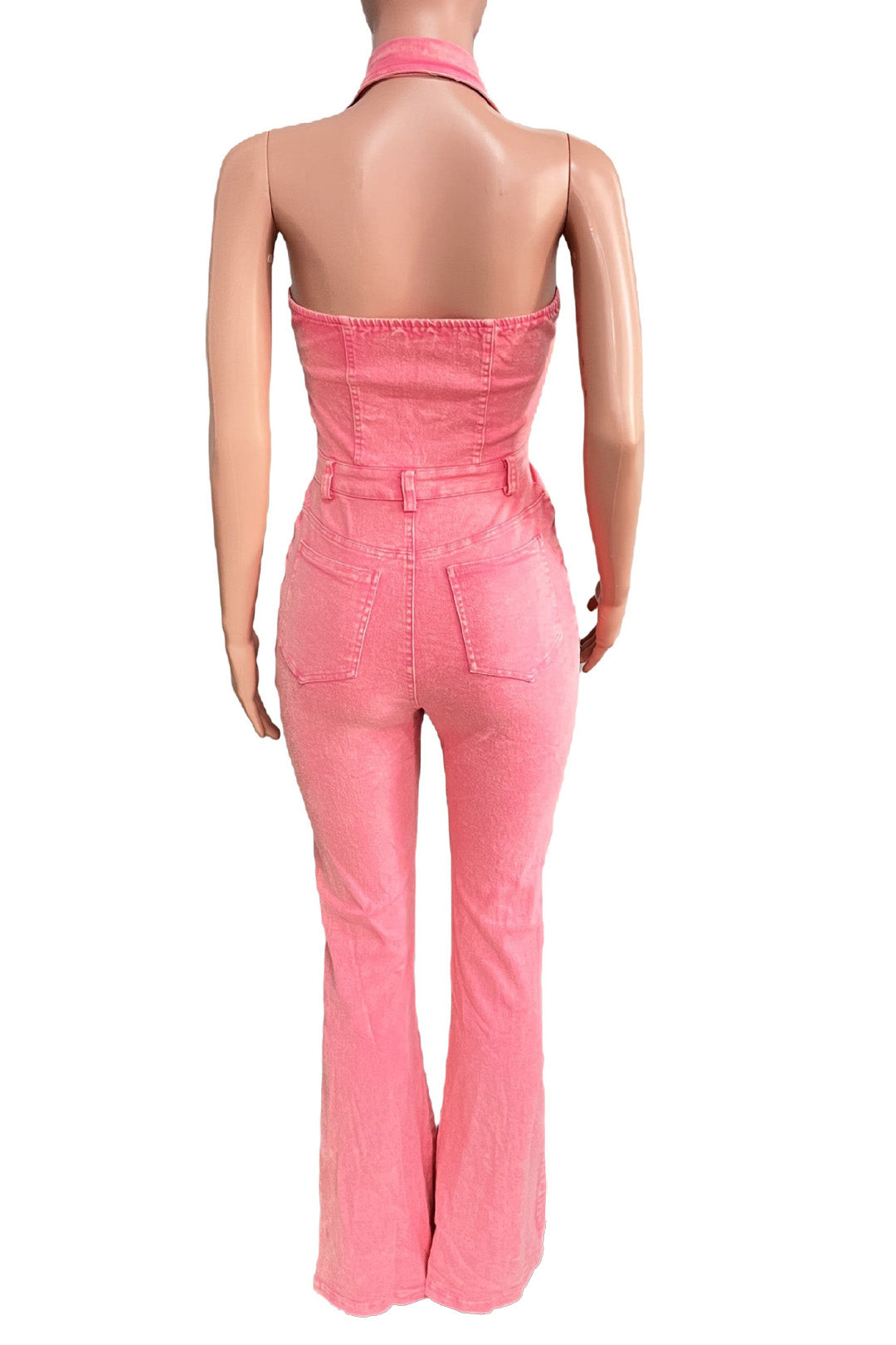 Sleeveless Denim Jumpsuit