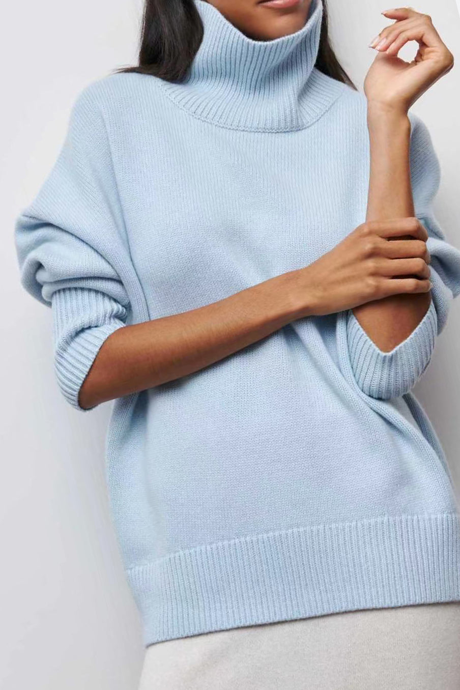 Oversized Knitted Turtleneck Sweater