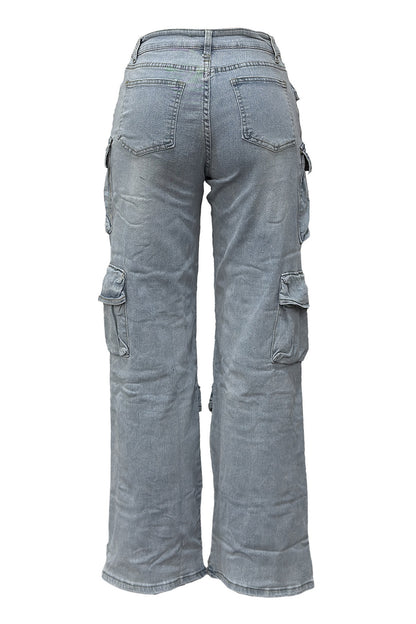 Multi-Pocket Utility Cargo Jeans