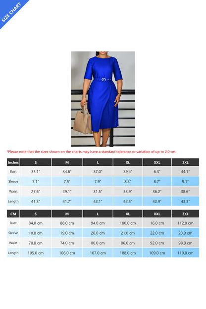 Side Pleat Corporate Dress