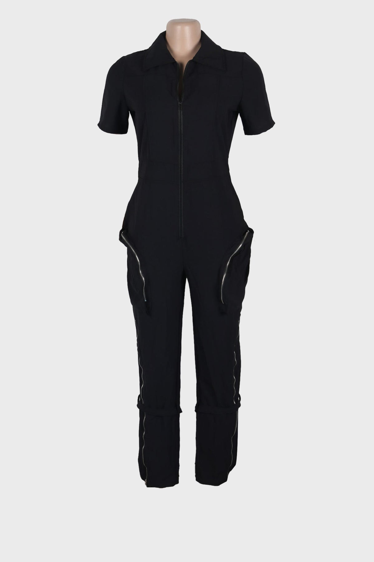 Zipper Cargo Jumpsuit