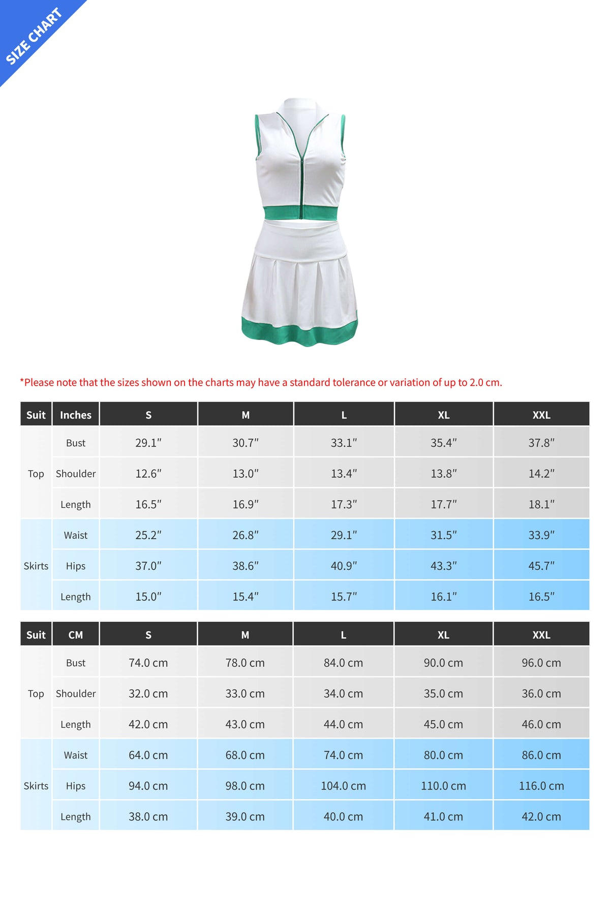 Colorblock Sleeveless Zip Top and Skirt Outfit