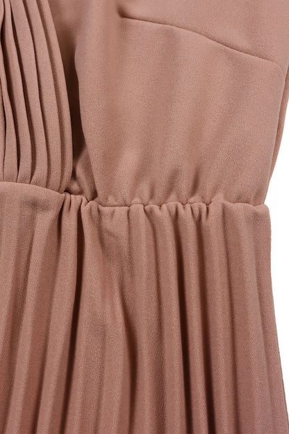 V Neck Long Sleeve Evening Long Dress