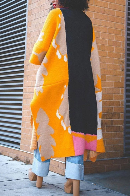 Knit Side-Slit Cardigan