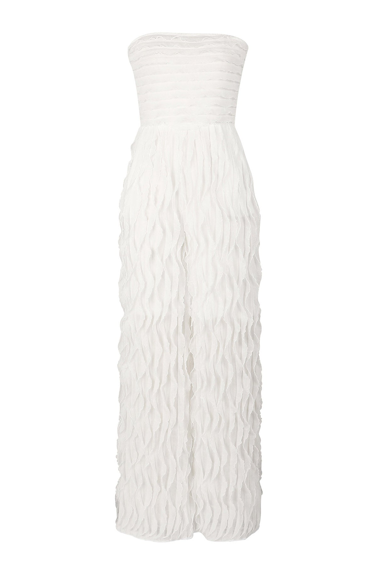 Ruched Strapless Jumpsuit