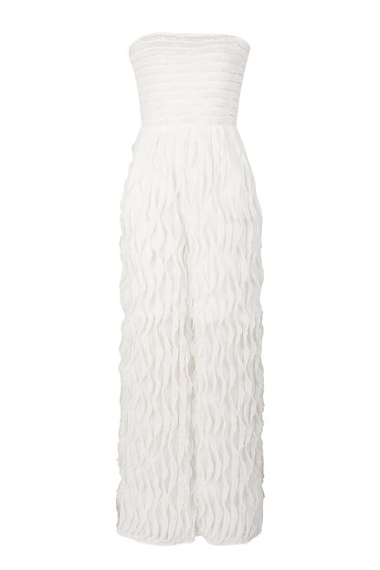 Ruched Strapless Jumpsuit