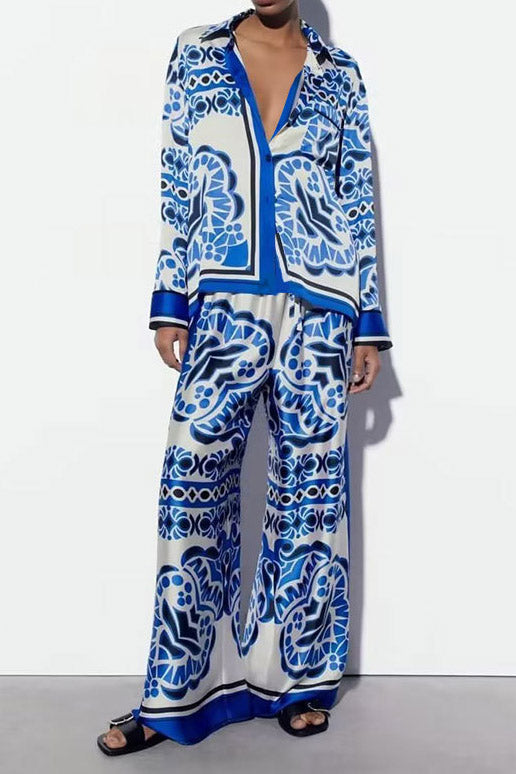 Printed Shirt and Pant Set