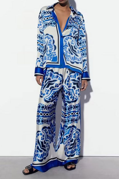 Printed Shirt and Pant Set
