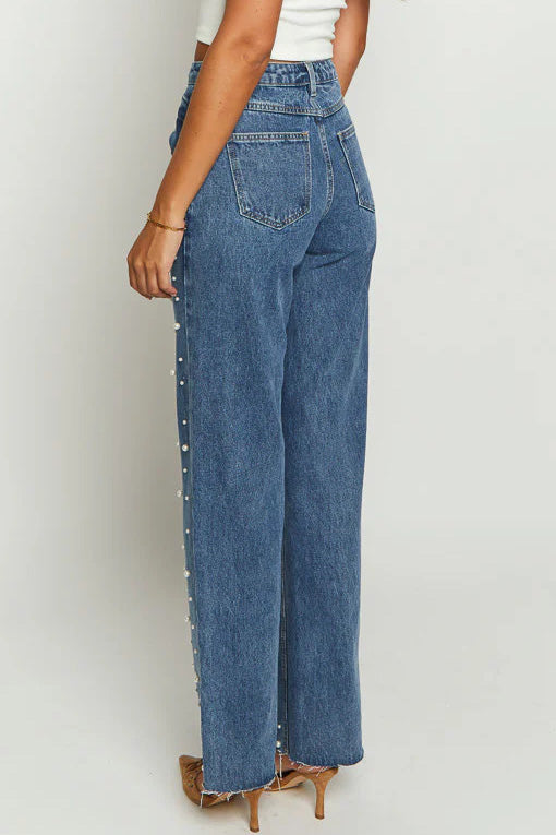 Pearl Mix Straight Leg Jeans