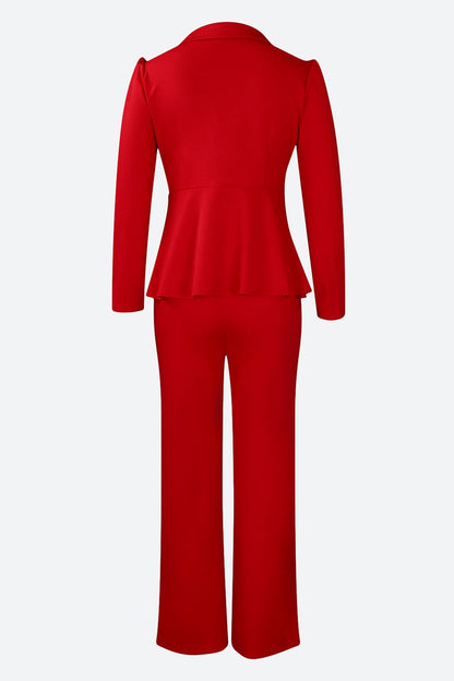 Lapel Blazer & Pants Set