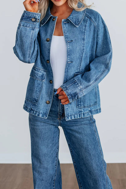 Single-Breasted Denim Jacket