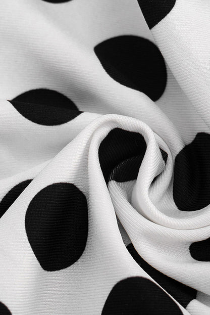 Sleeveless Polka Dot Bodycon Jumpsuit