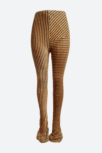 Striped Fuzzy Leggings