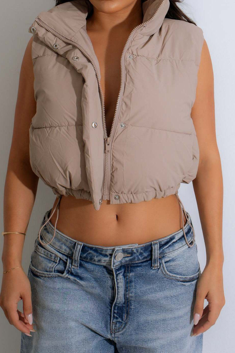 Cropped Puffer Vest