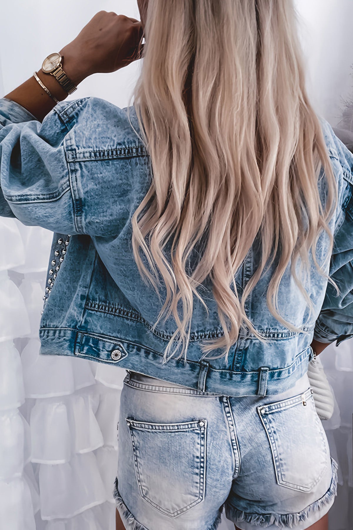 Rivet Studded Denim Jacket