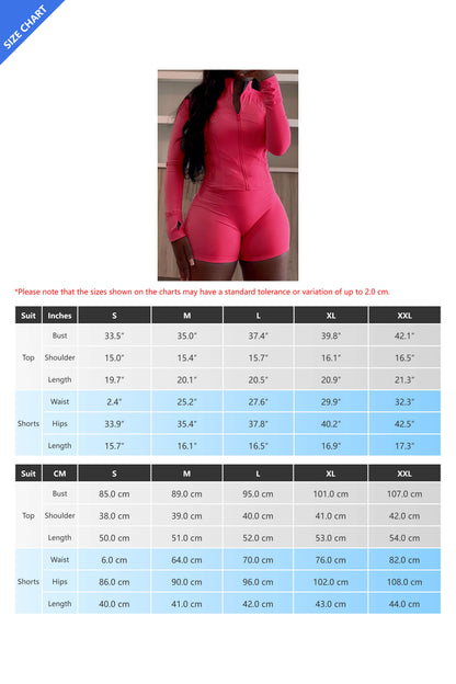 Long Sleeve Crop Top and Shorts Set