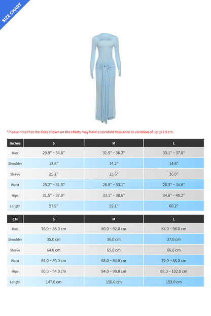 Twist Knot Ring Detail Maxi Dress