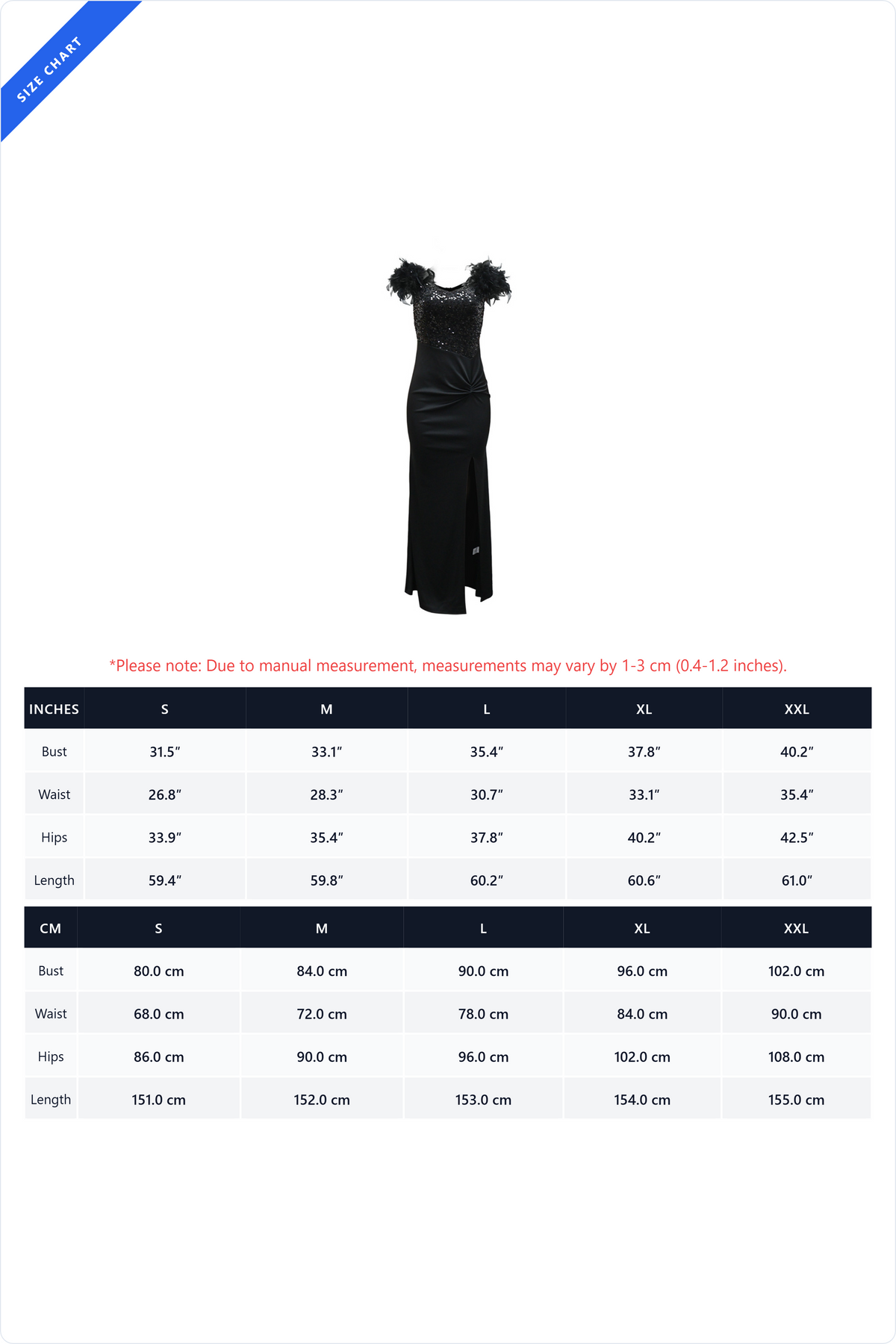 Sequin Feather Trim Slit Maxi Dress