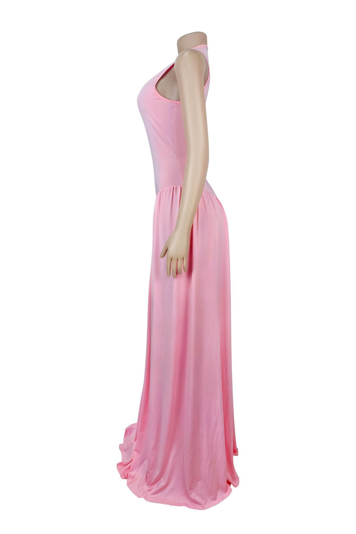 Sleeveless Drop Waist Flowy Maxi Dress