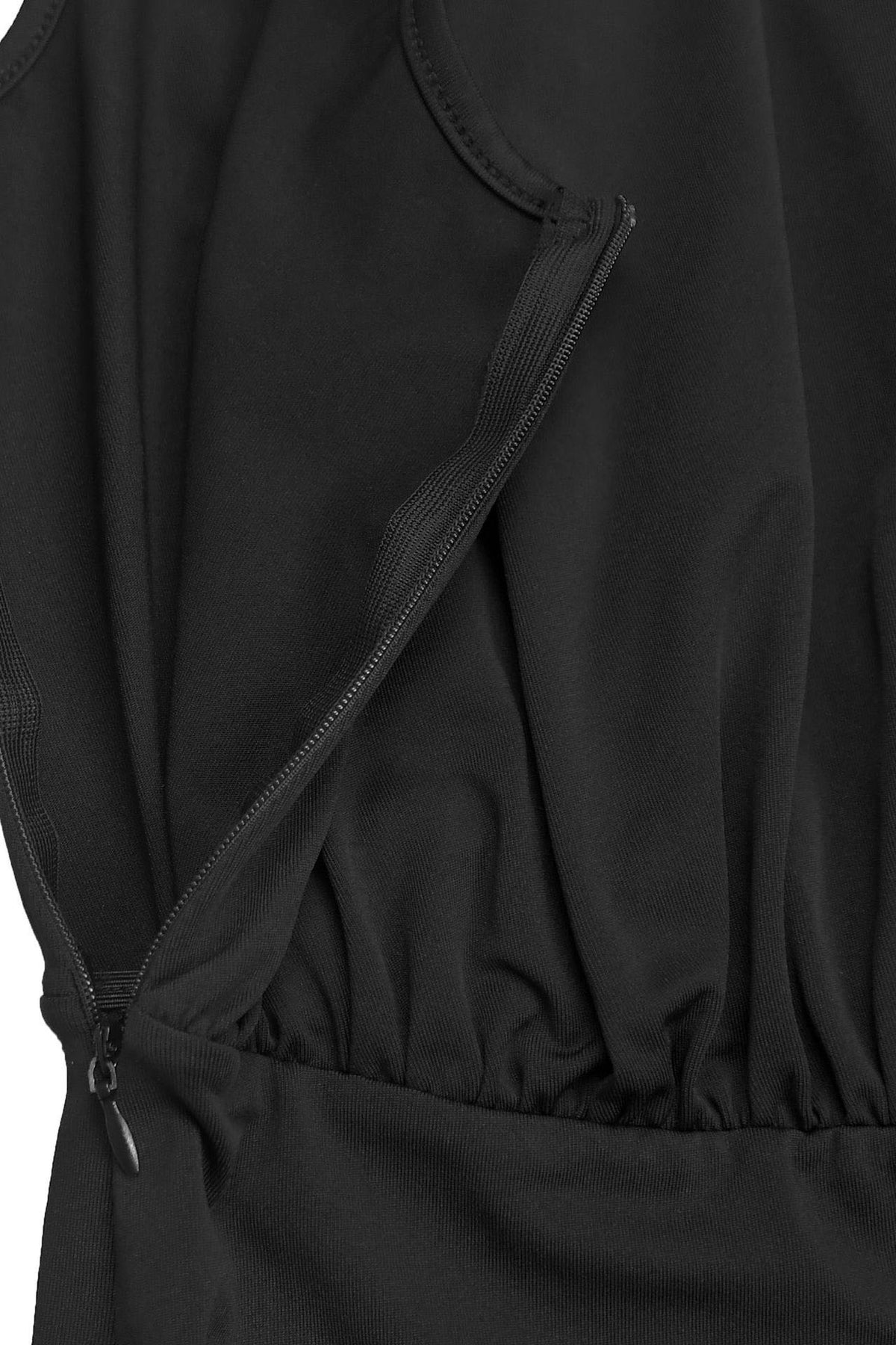 One-Shoulder Draped Wide Leg Jumpsuit