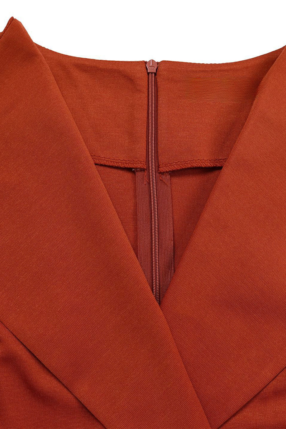 3/4 Sleeve Belted Sheath Work Dress