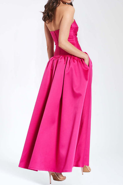 Strapless Drop Waist Corset Dress