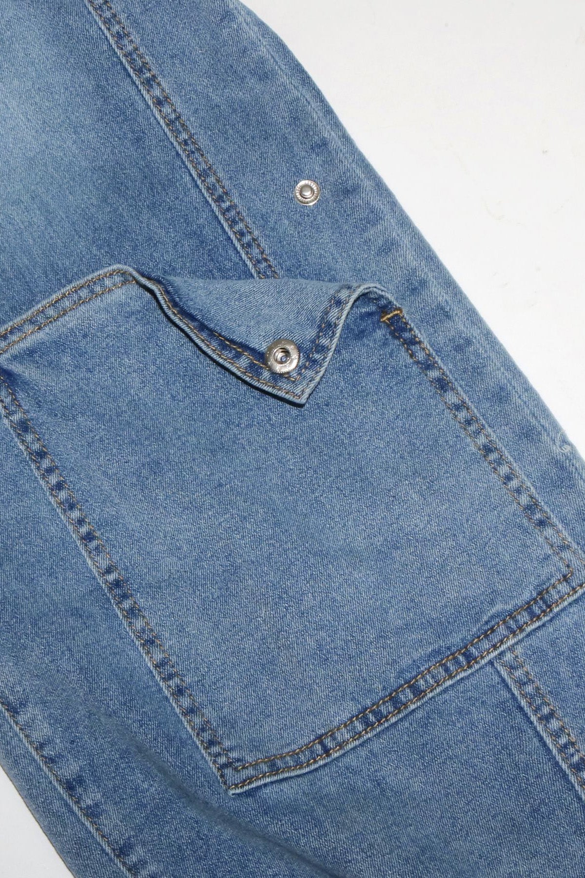 High Waist Denim Overalls Wide Leg Jumpsuit
