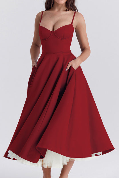 Luxury Spaghetti Strap Princess Dress