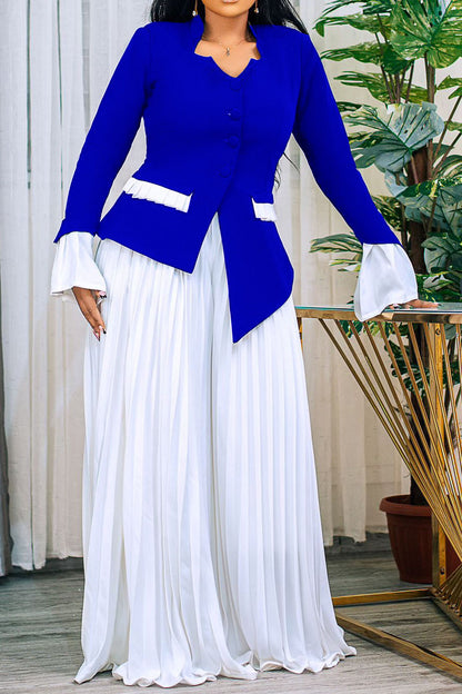 Plus Size Casual V Neck Long Sleeve Pants Sets