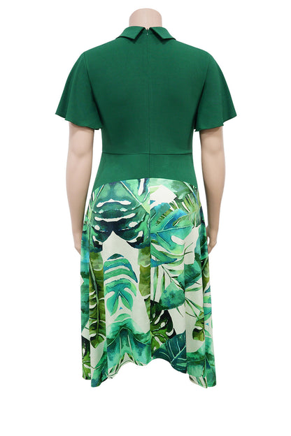 Plus Size Floral Fit & Flare Dress