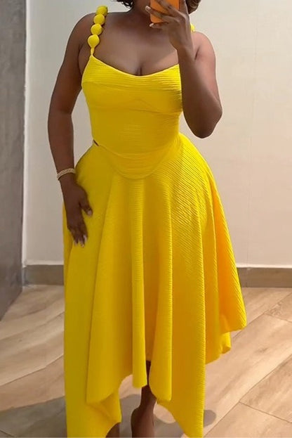 Solid Cami Top & High Waist Skirt Set