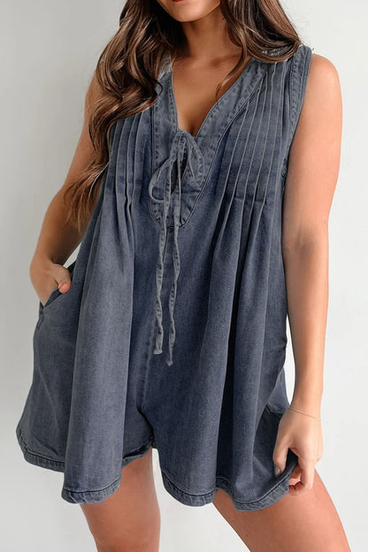 Denim Romper