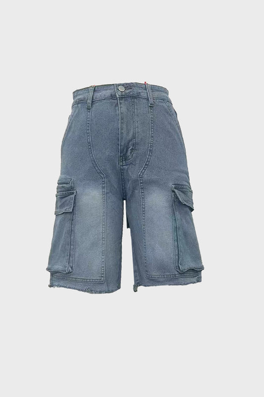 Pocket Denim Shorts