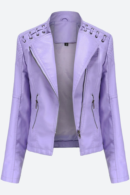 Women Classic Leather Jacket