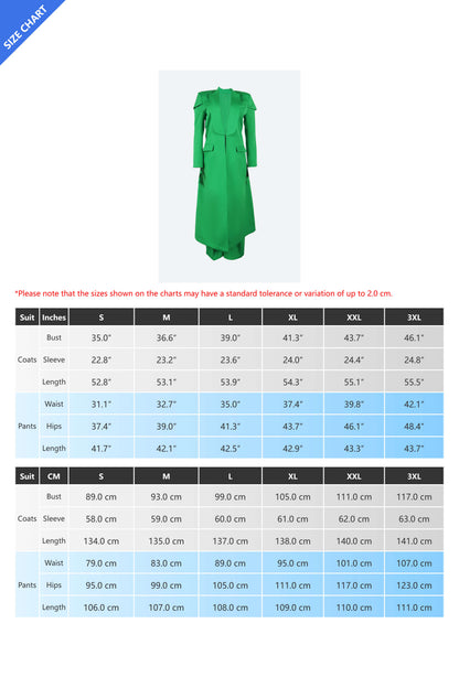 Solid Color Notch Lapel Long Suit Two-Piece Set