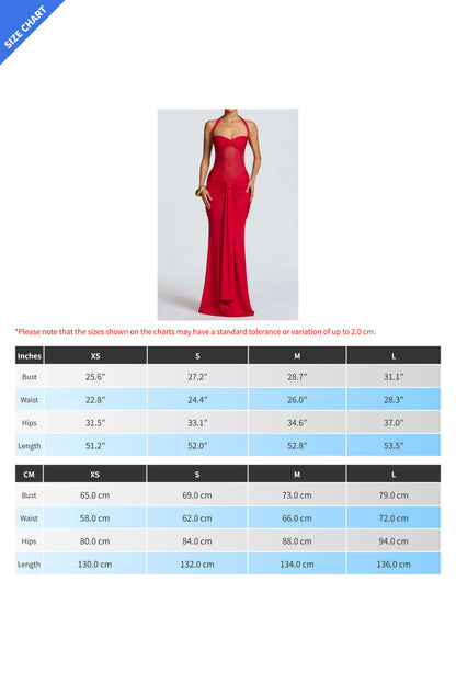 Mesh Mermaid Tie-Back Bodycon Maxi Dress
