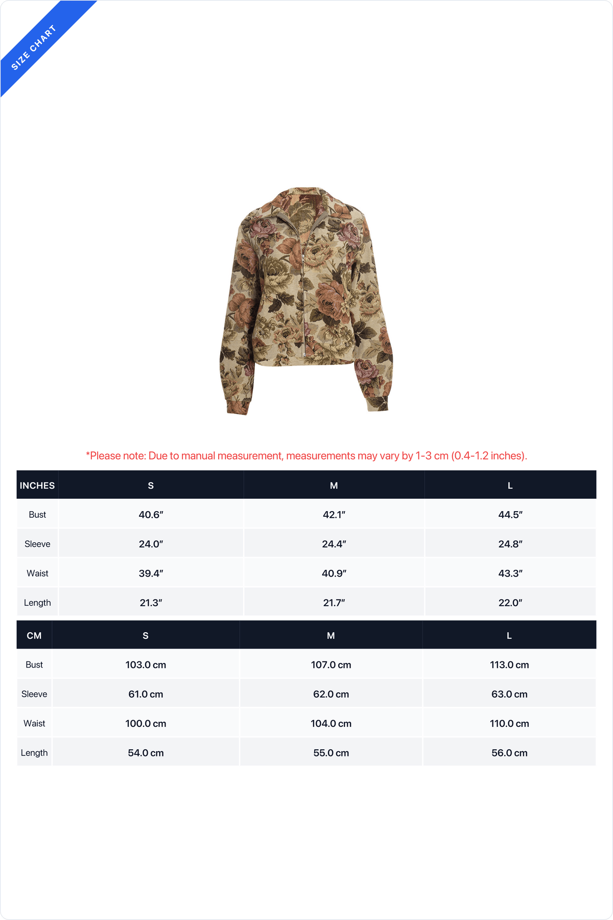 Floral Jacquard Zip-Front Collared Jacket